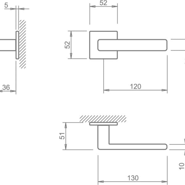 Tupai 3095 5SQ Lever Set - Image 2